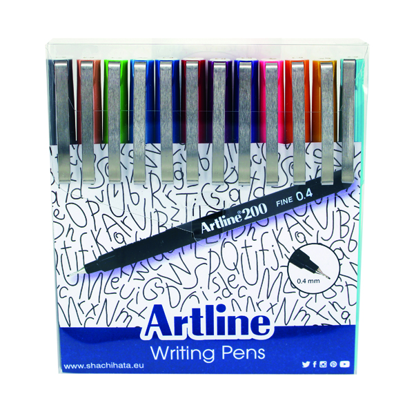 Artline EK200 Writing Pen Fashion Shades Assorted (12 Pack) EK200W12 