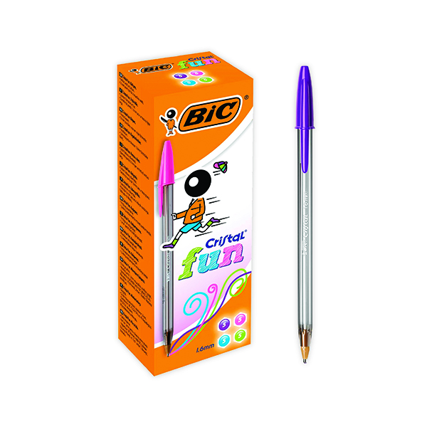 Bic Assorted Cristal Large Ballpoint Pen 1.6mm (20 Pack) 895793