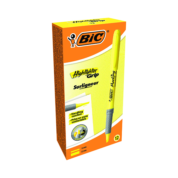 Bic Brite Liner Yellow Highlighters (12 Pack) 811935