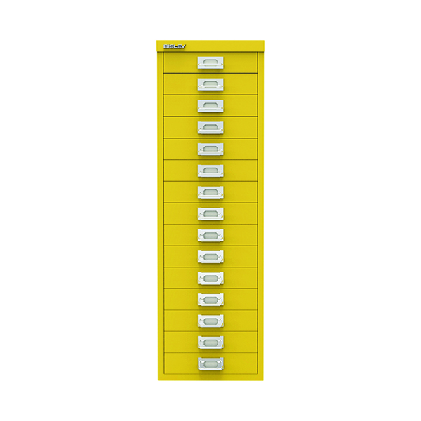 Bisley 15 Drawer Cabinet Canary Yellow BY78745