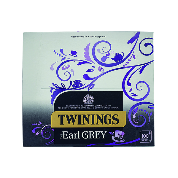 Twinings Earl Grey String and Tag Tea Bags (100 Pack) F09363