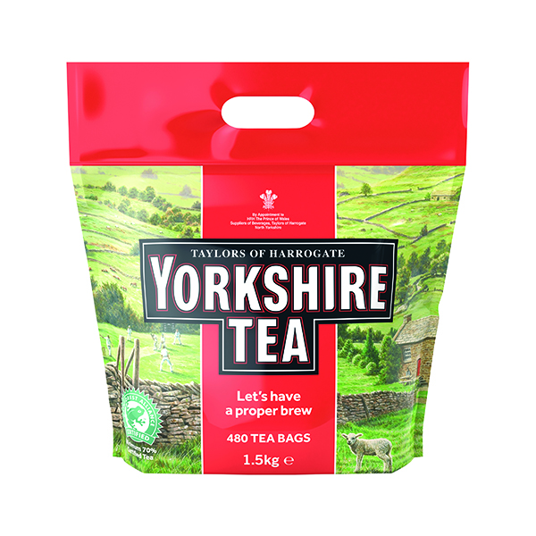 Yorkshire Tea Soft Water Tea Bags (Pack of 480) 1127 E B Erskine