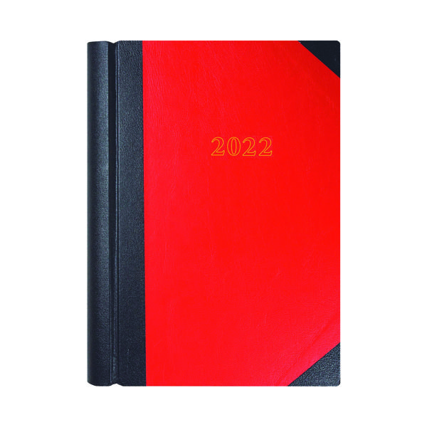 2 Pages a Day Collins A4 Desk Diary 2 Page Per Day Black/Red 2022 42