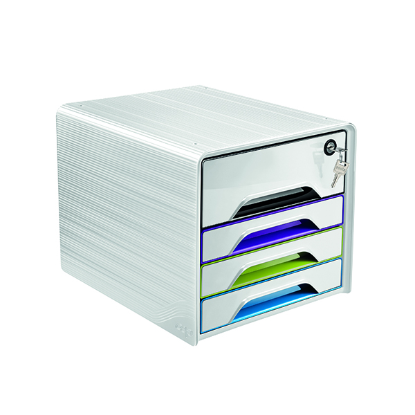 CEP Smoove Secure 4 Drawer Module with Lock Multicoloured 7-311S GM Arctic