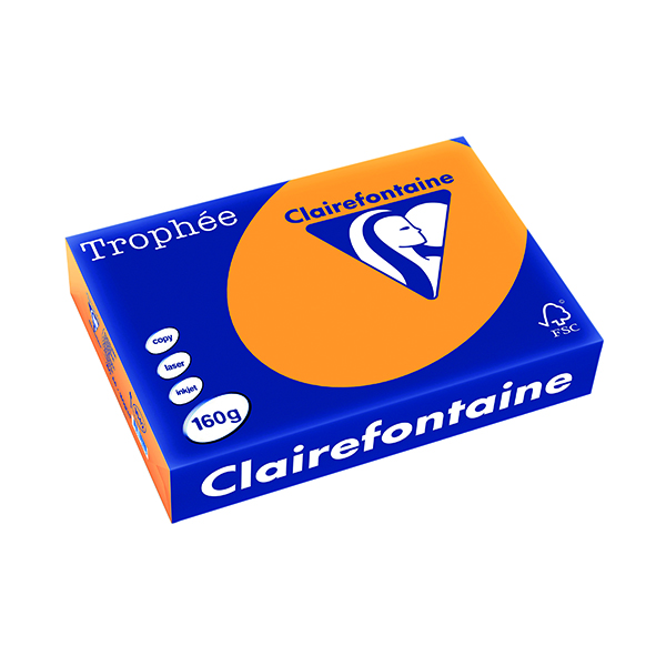 Trophee Card A4 160gm Orange (250 Pack) 1042C