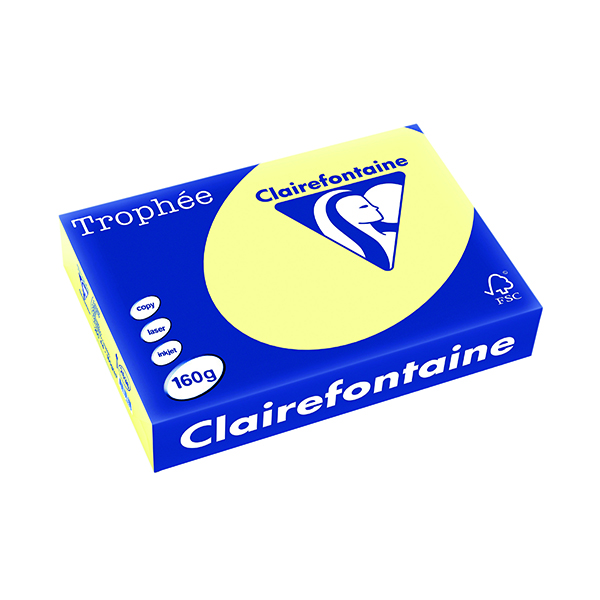 Trophee Card A4 160gm Canary (250 Pack) 2636C