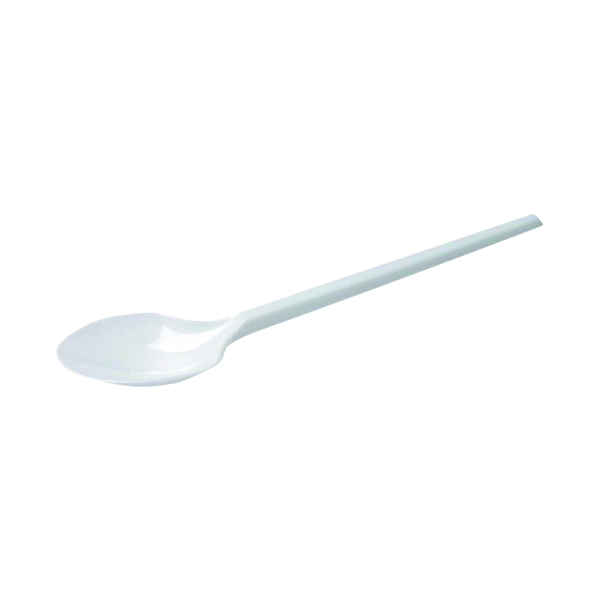 Plastic Dessert Spoon White (100 Pack) 0512002