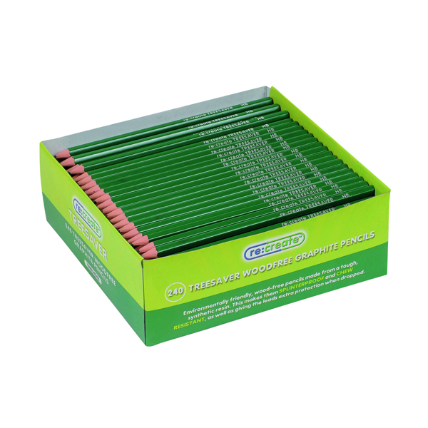 ReCreate Treesaver Recycled HB Pencil (240 Pack) TREE240HB