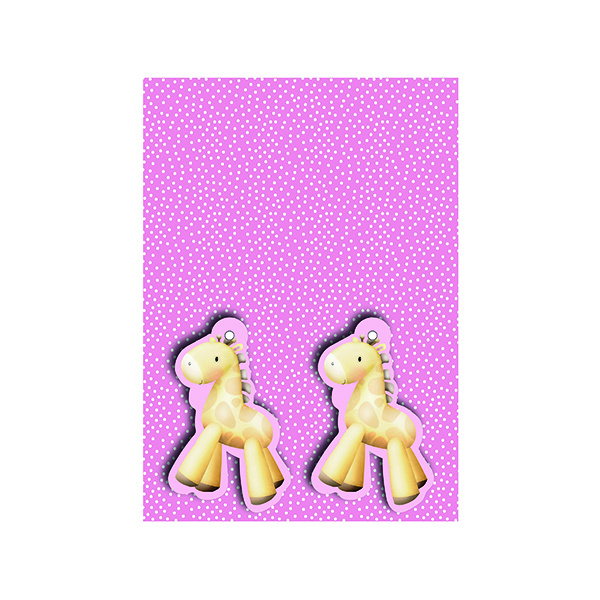 Pink Baby Giraffe Gift Wrap and Tags (12 Pack) 27231-2S2T