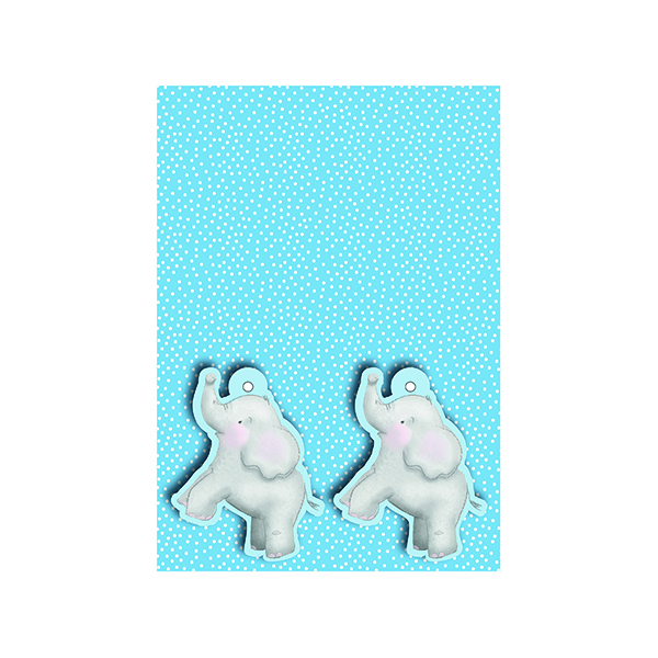 Blue Baby Elephant Gift Wrap and Tags (12 Pack) 27228-2S2T