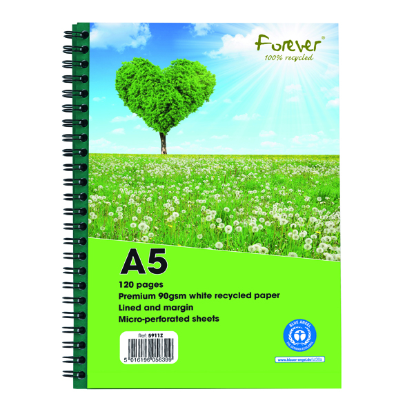 Forever Notebook A5 Green (10 Pack) 5911Z