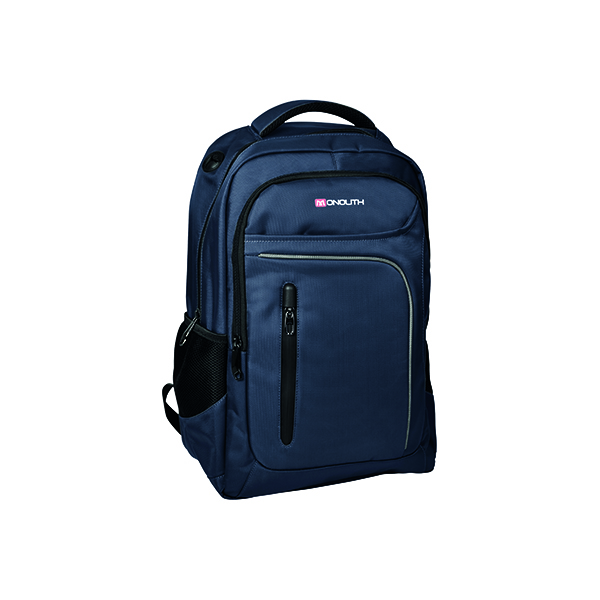 Monolith 15.6 Inch Business Commuter Backpack USB/Headphone Port Padded Pocket Navy Blue  9114B