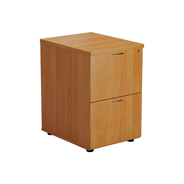 FF Jemini Beech 2 Drawer Filing Cabinet Version 2 TES2FCBE2