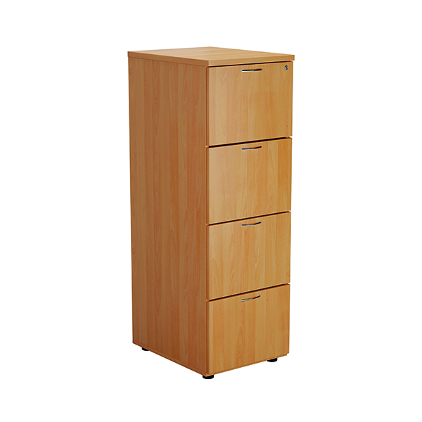 First Four Drawer Filing Cabinet Beech TES4FCBE2