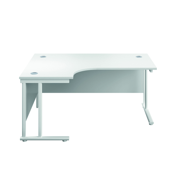 Serrion Left Hand Radial Cantilever Desk 1200mm White KF800161
