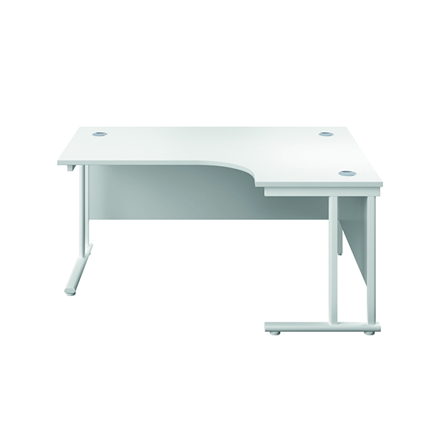 Serrion Right Hand Radial Cantilever Desk 1500mm White KF800199