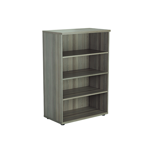 Jemini 1200mm 3 Shelf Wooden Bookcase 450mm Depth Grey Oak KF810346