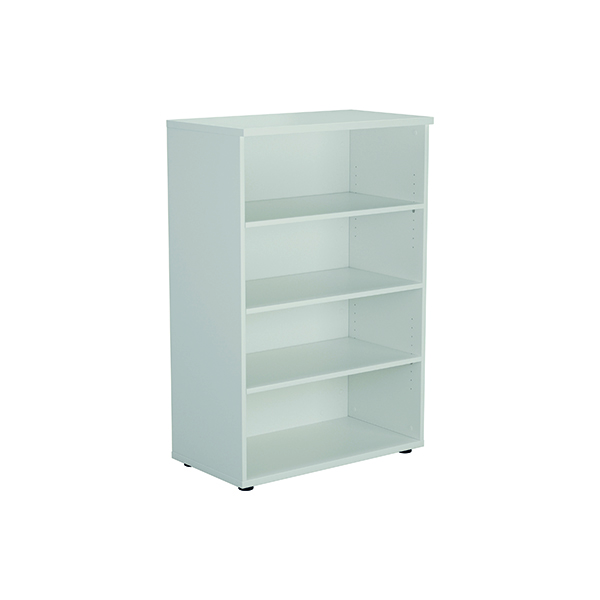 Jemini 1200mm 3 Shelf Wooden Bookcase 450mm Depth White KF810377