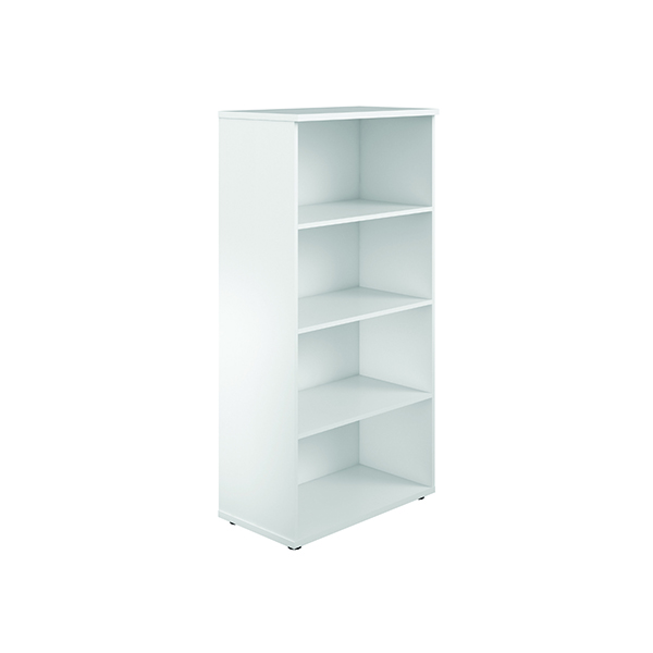 Jemini 1600mm 4 Shelf Wooden Bookcase 450mm Depth White KF810544