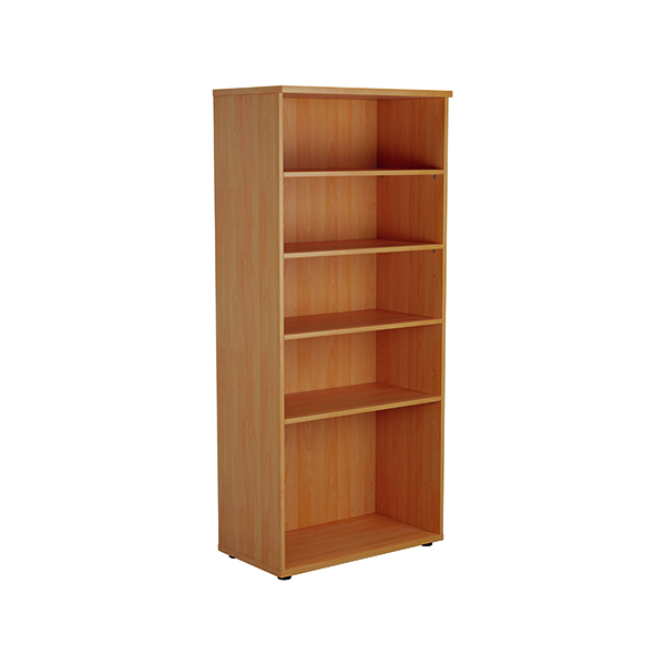 Jemini 1800mm 4 Shelf Wooden Bookcase 450mm Depth Beech KF810551