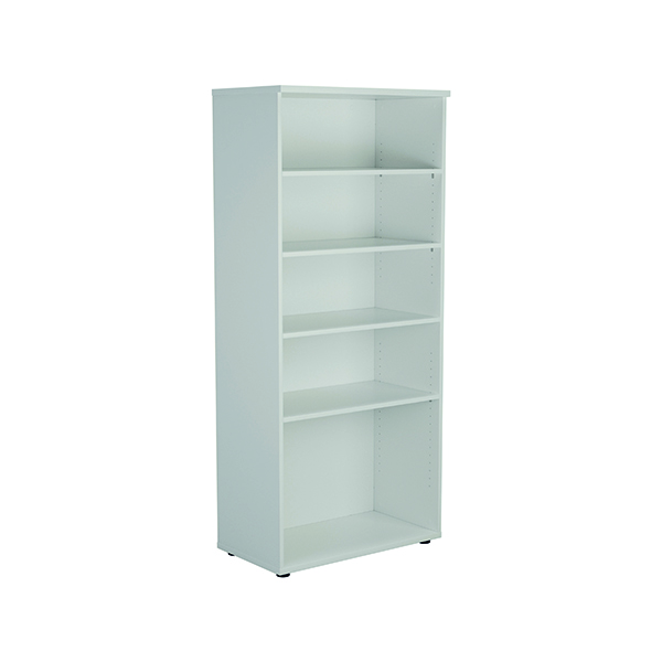 Jemini 1800mm 4 Shelf Wooden Bookcase 450mm Depth White KF811022
