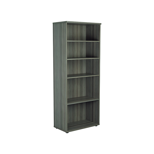 Jemini 2000mm 4 Shelf Wooden Bookcase 450mm Depth Grey Oak KF811169