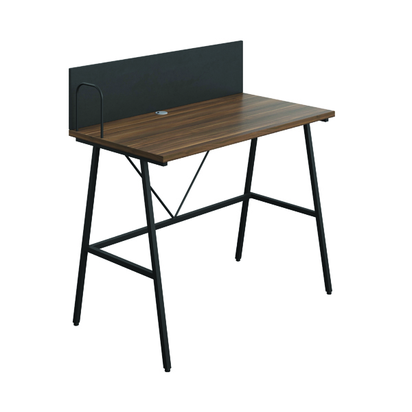 Other Jemini Soho Desk with Backboard 1000x540x1250mm Dark Walnut/Black SD09BKDW