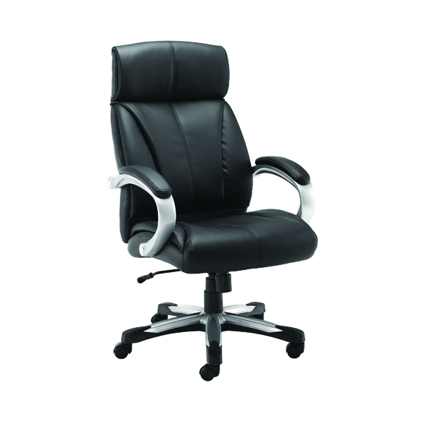 Jemini Chad Heavy Duty Chair 830x360x650mm Leather Black KF90923