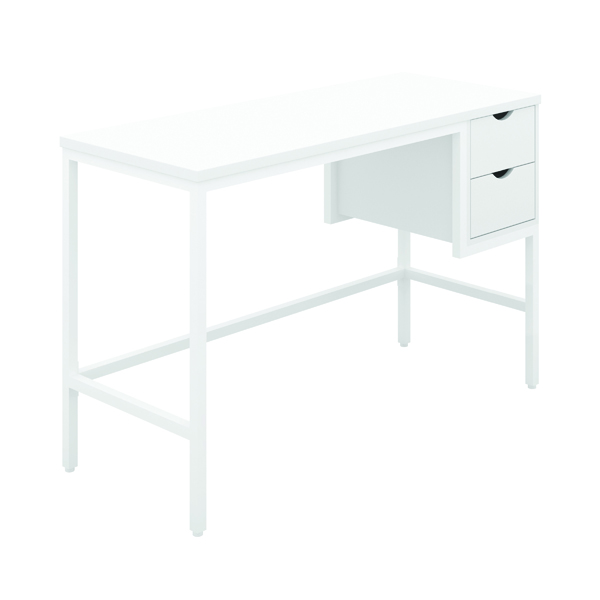 Jemini Soho Computer Desk with 2 Drawers 1200x480x770mm White/White KF90928