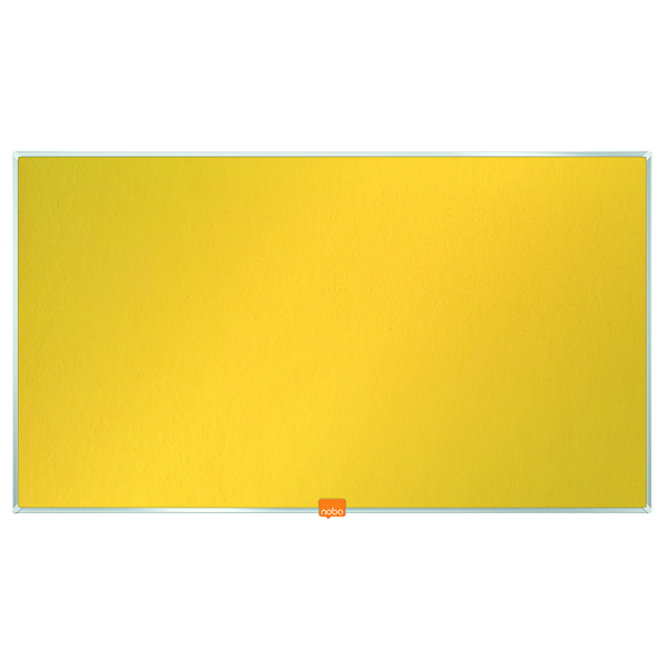 Nobo Widescreen Noticeboard 32 Inch Felt Yellow 1905318