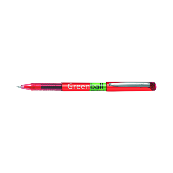 Pilot Greenball Begreen Rollerball Pen Medium Line Red (10 Pack) 4902505345241