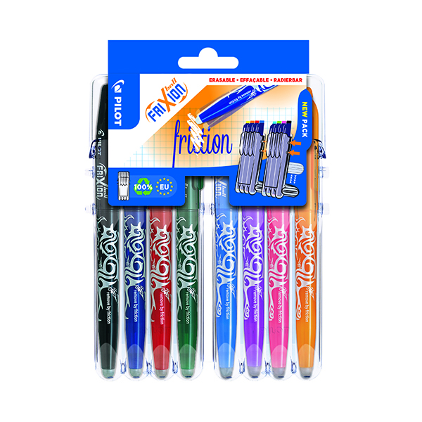 Pilot Set2Go FriXion Rollerball 07 Pens Assorted (8 Pack) 3131910551591