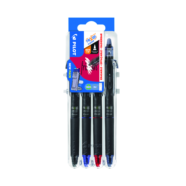 Pilot FrXiion Set2Go Rollerball Synergy Clicker Pens Assorted (4 Pack) S2G571971
