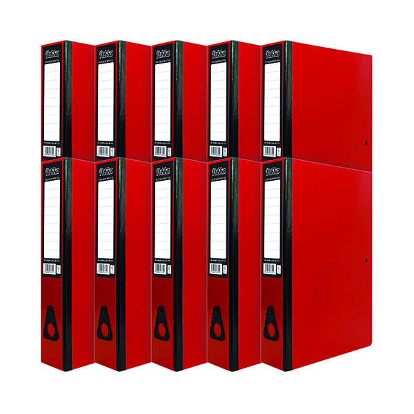 Pukka Brights Box File Foolscap Red (10 Pack) BR-7774