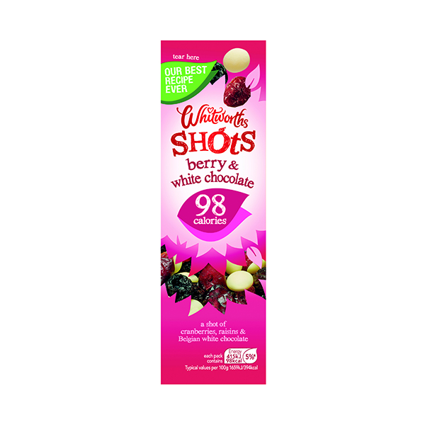 Whitworths Shots Berry and White Chocolate 25g (Pack of 16) C005082