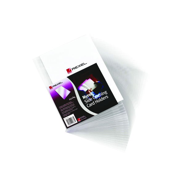 Rexel Nyrex A5 Card Holder Clear Open Top (25 Pack) PGCA5 12060