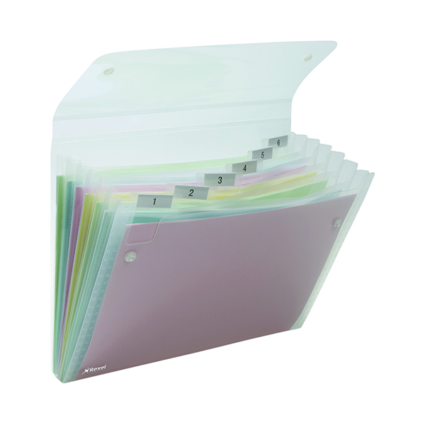 Rexel Ice Expanding Files PP 6 Pocket A4 Clear (10 Pack) 2102033