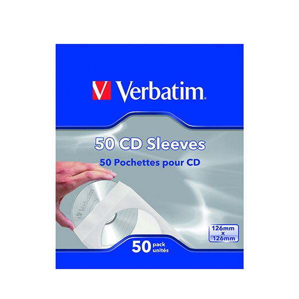 Verbatim CD/DVD Sleeves Paper (50 Pack) 49992