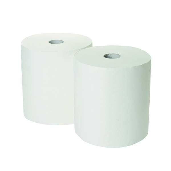 2Work 3-Ply Industrial Roll 170m White (2 Pack) GEM503B