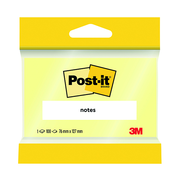 Post-it 76x127mm Canary Yellow Notes (12 Pack) 6830Y