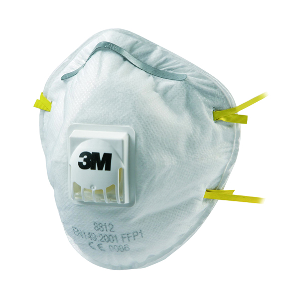 Respiratory Protection 3M FFP1 Valved Respirator 8812 (10 Pack) GT500075194