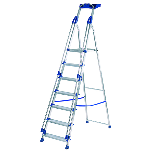 Werner Blue Seal 7 Tread Professional Aluminium Step Ladder 7050718