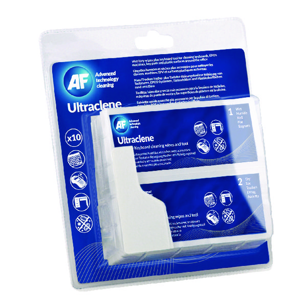 Computer/Peripherals AF Ultraclene Wet/Dry Wipes (10 Pack) AULT010