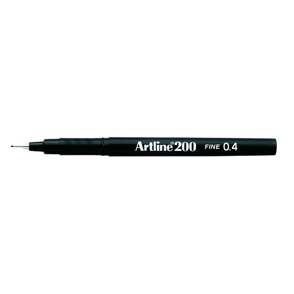 Fineliner Pens Artline 200 Fineliner Pen Fine Black (12 Pack) A2001