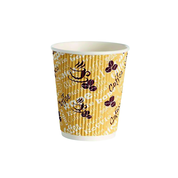 4Aces Ripple Red Bean 8oz Paper Cup (500 Pack) HHRWPA8