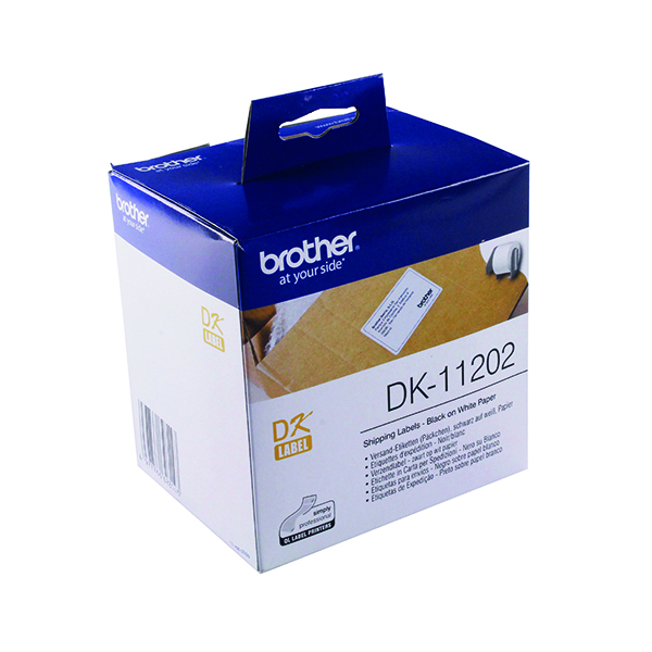 Labelling Tapes & Labels Brother Black on White Paper Shipping Labels (300 Pack) DK11202