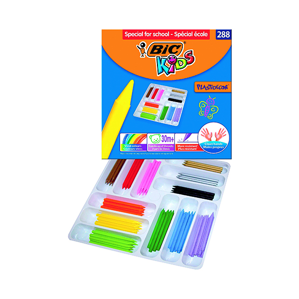 Crayons Bic Kids Plastidecor Crayons Assorted (288 Pack) 887835