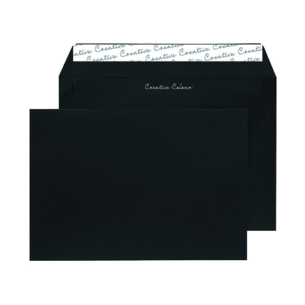 Shades of White C5 Wallet Envelope Peel and Seal 120gsm Jet Black (250 Pack) 314