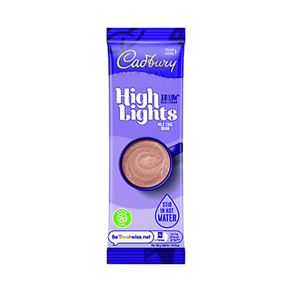 Hot Chocolate Cadbury Highlights Instant Drinking Chocolate Sachet 11g (30 Pack) A03334