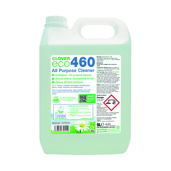 Clover ECO 460 All Purpose Cleaner 5 Litre (2 Pack) 460